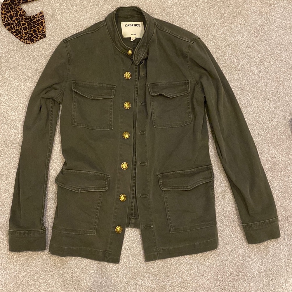 L’agence olive green military jacket. Size S/P